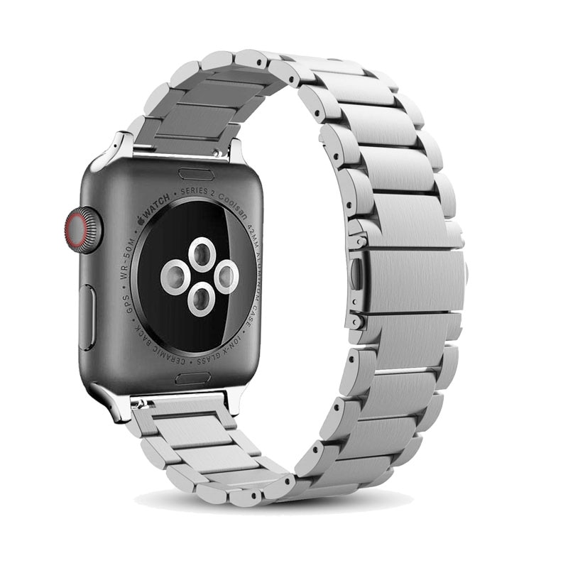 Stainless Steel bands for Apple Watch band adapter 38mm 40mm 42mm 44mm ...